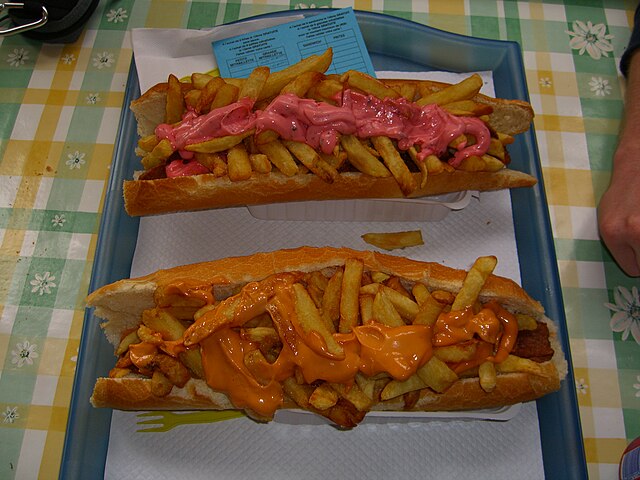 Recette Belgian machine guns (bread with fries inside)